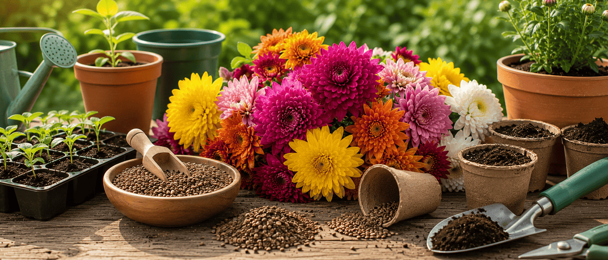 Chrysanthemum Seeds: A Complete Guide to Growing Beautiful Chrysanthemums (Chrysanthemum × morifolium)