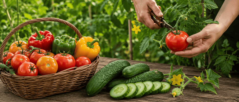 Harvesting Guide: How to Pick Tomatoes, Peppers, and Cucumbers for Maximum Flavor