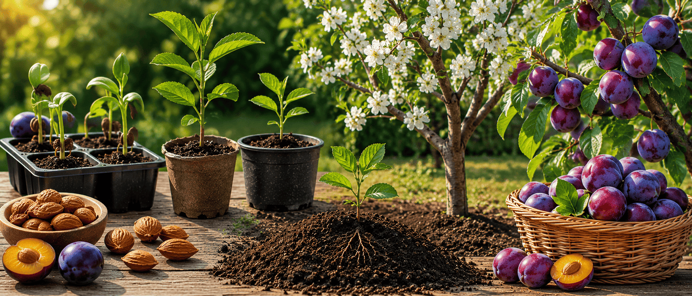 From Seed to Fruit: A Beginner’s Guide to Growing Plum Trees (Prunus domestica)