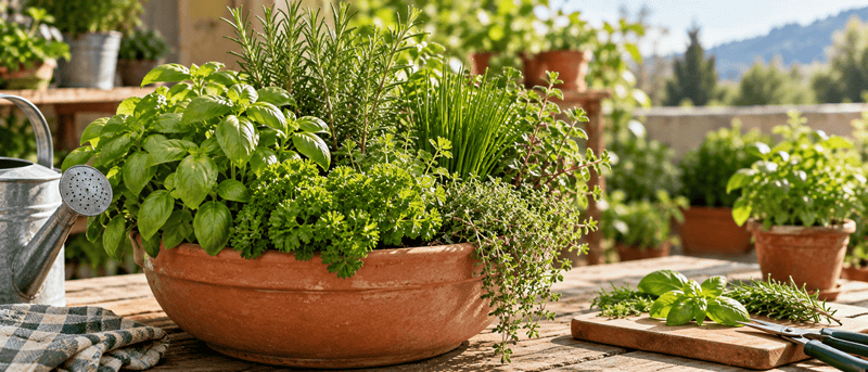 How to Create a Mixed Herb Container Garden