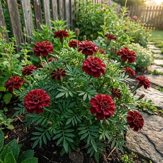 Dark Red Marigold Seeds - Flower Plant