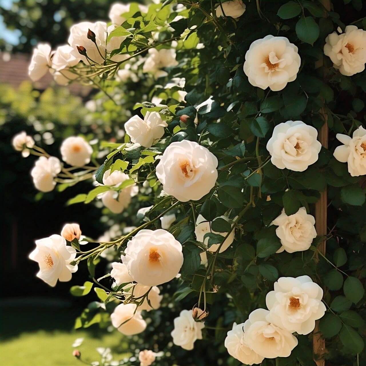 Cream Climbing Rosa spp. Seeds