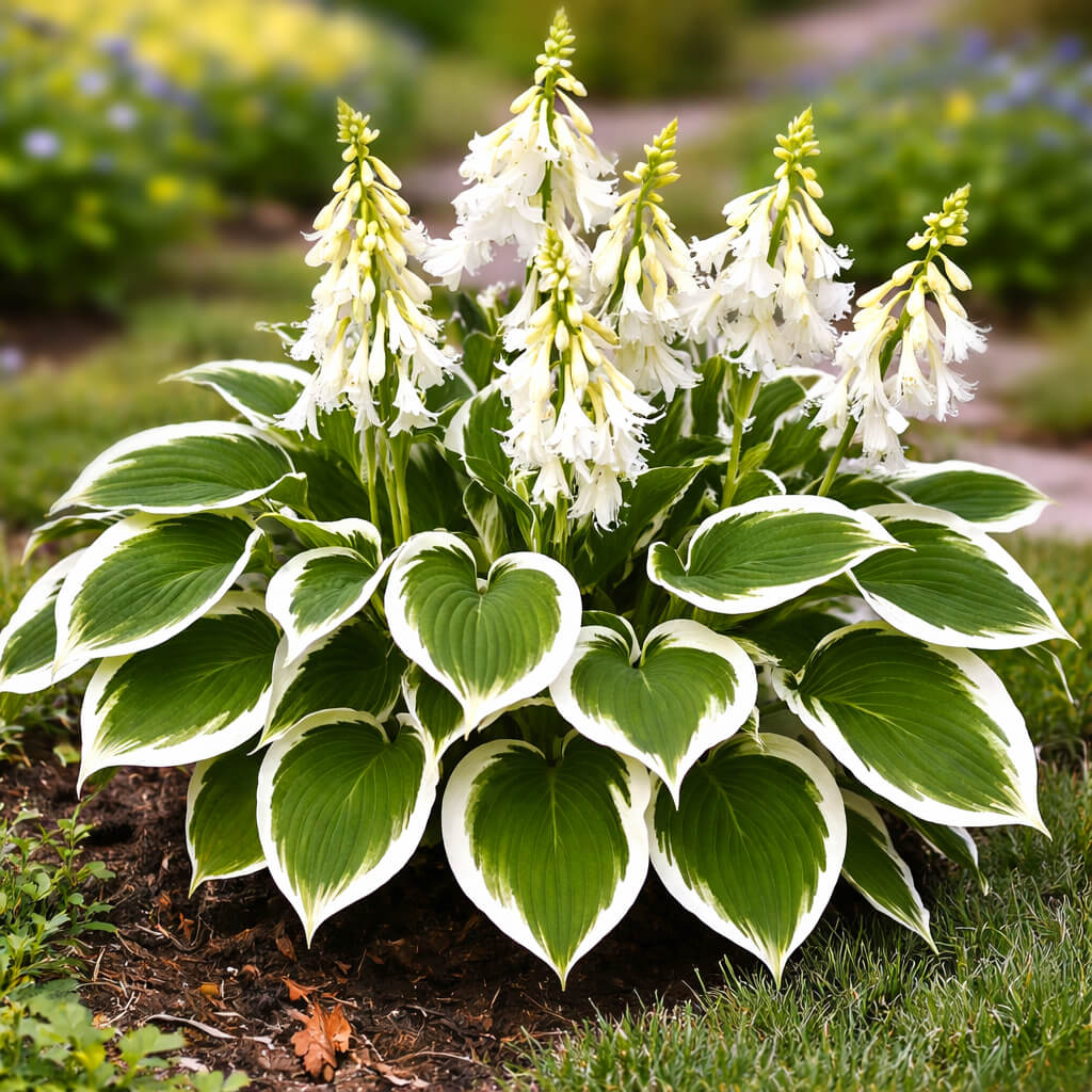 Variegated White Green Hosta Seeds
