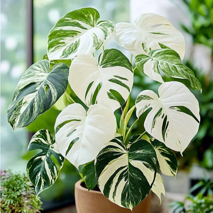 Variegated Albo Monstera Seeds, Herbal